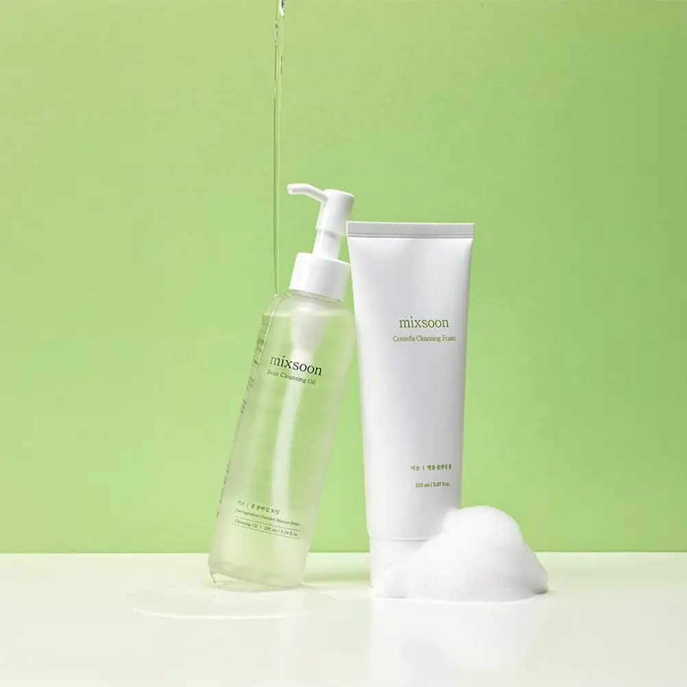 Mixsoon Double Cleansing Set (Oil 195ml, Foam 150ml) 1