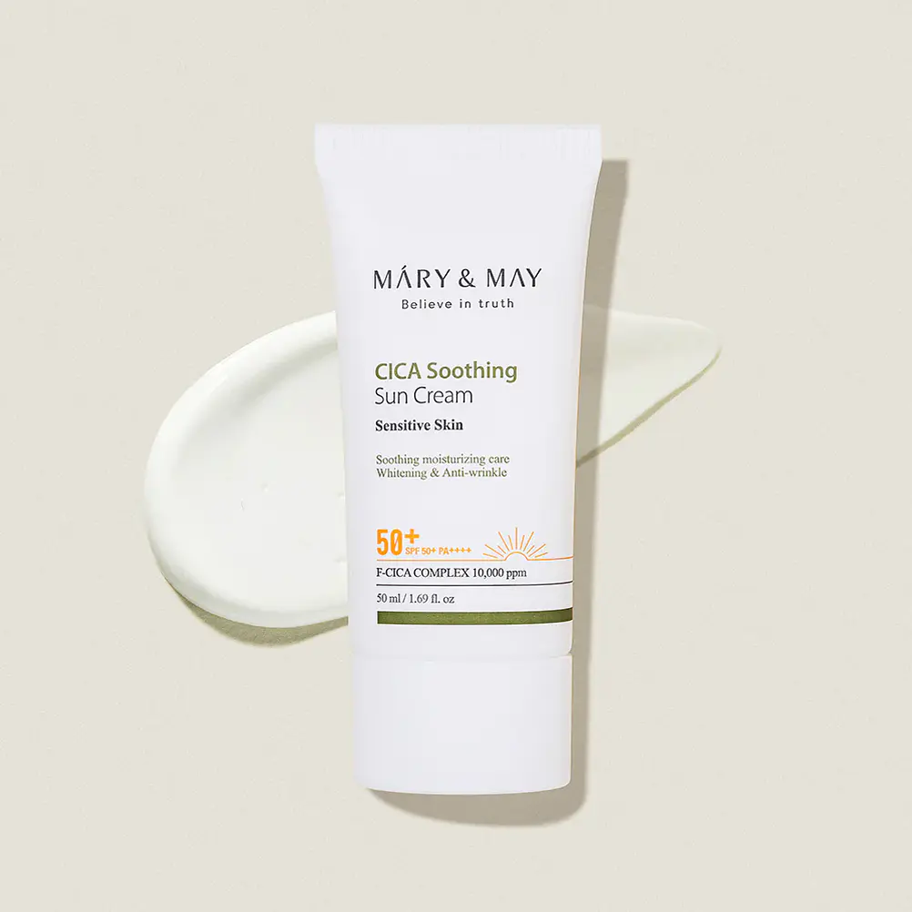 Mary & may Cica Soothing Sun Cream  SPF5+ PA++++ 50ml 1