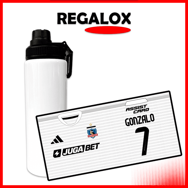 Botella Personalizada Colo-Colo 2025 con Nombre y Número 1