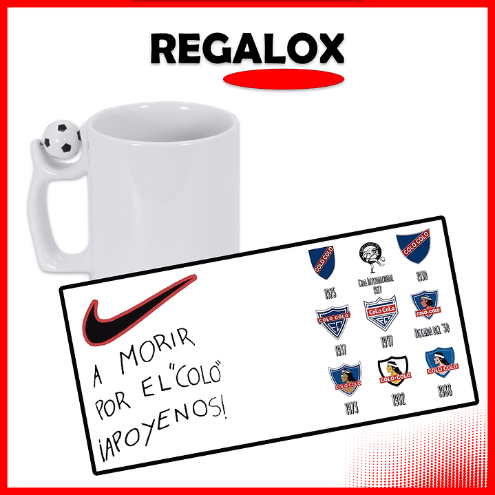 A Morir Por El Colo | Taza Colo Colo Mango Pelota 1