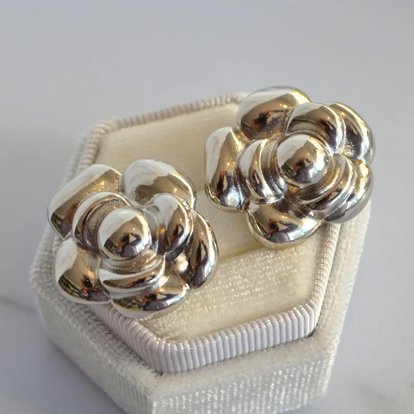 Aros Flor silver 2