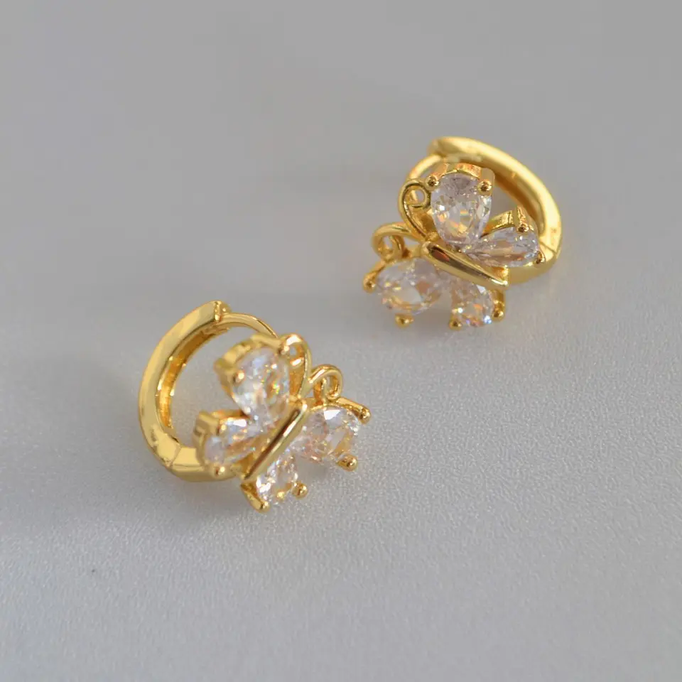 aros mariposa cristal 3