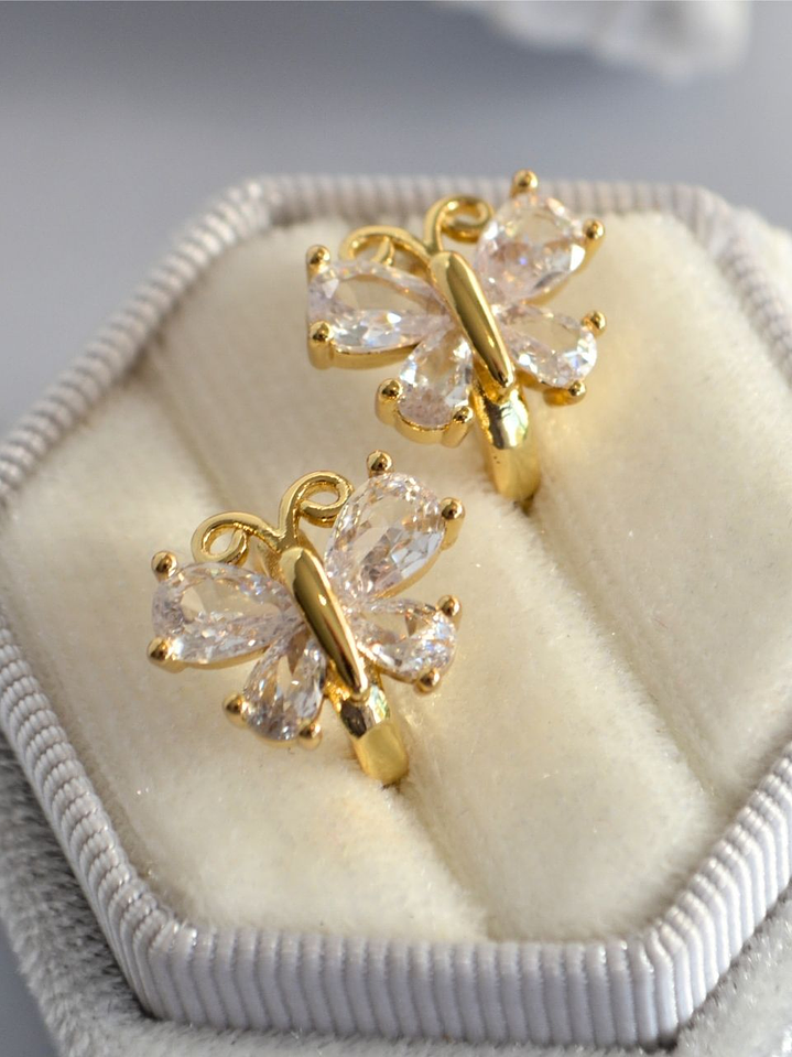 aros mariposa cristal 1