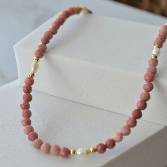 collar Rodonita Perla 2