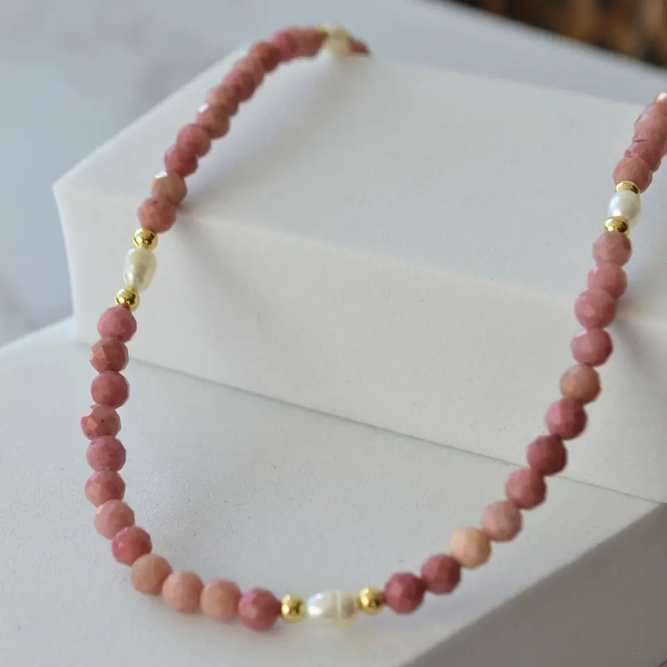 collar Rodonita Perla 2