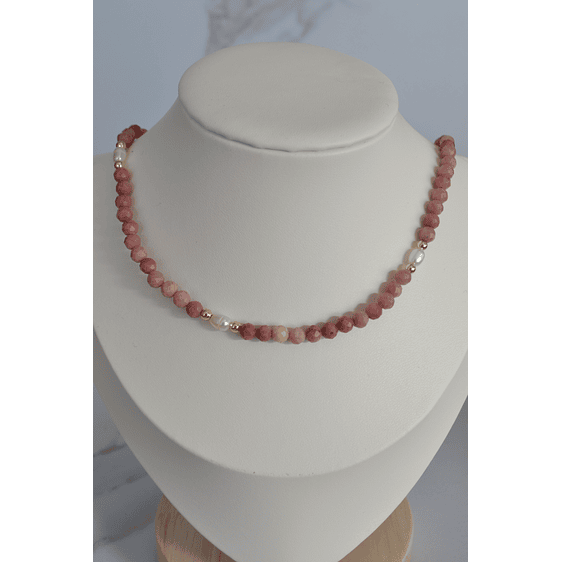 collar Rodonita Perla 1
