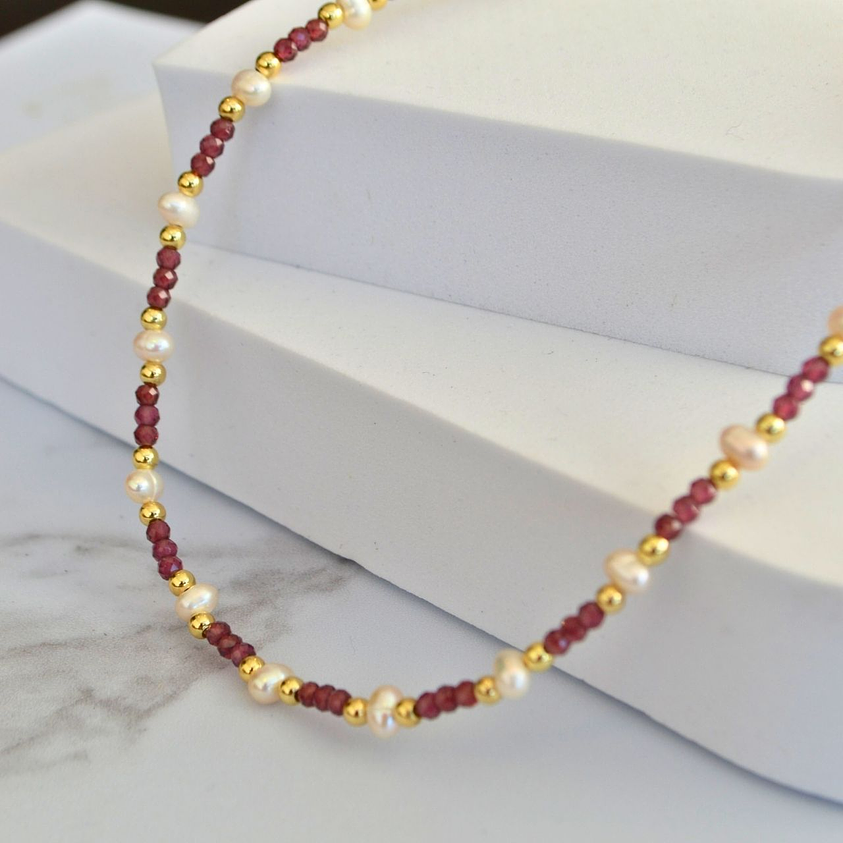 collar Granate Perla 1