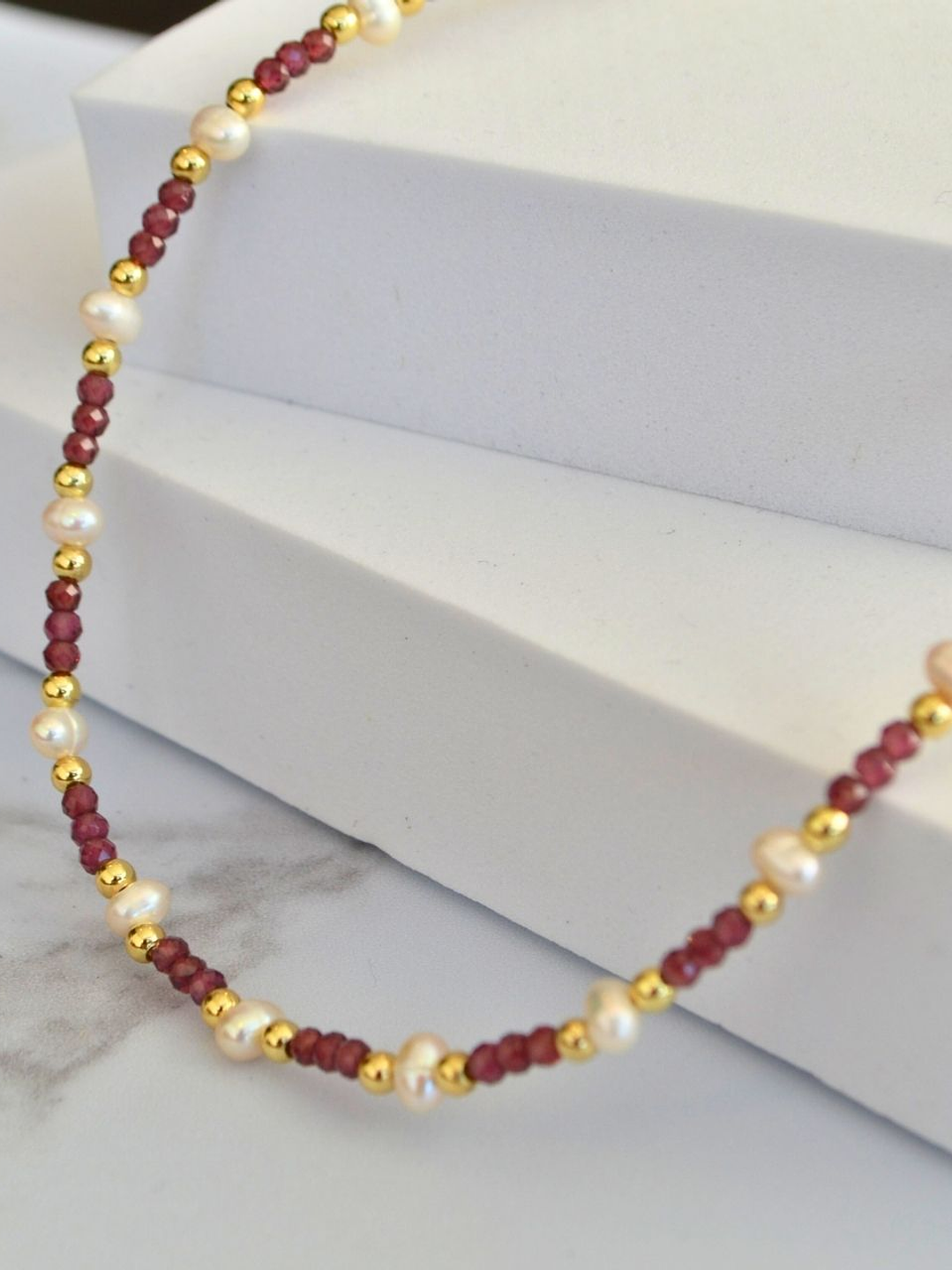 collar Granate Perla 1