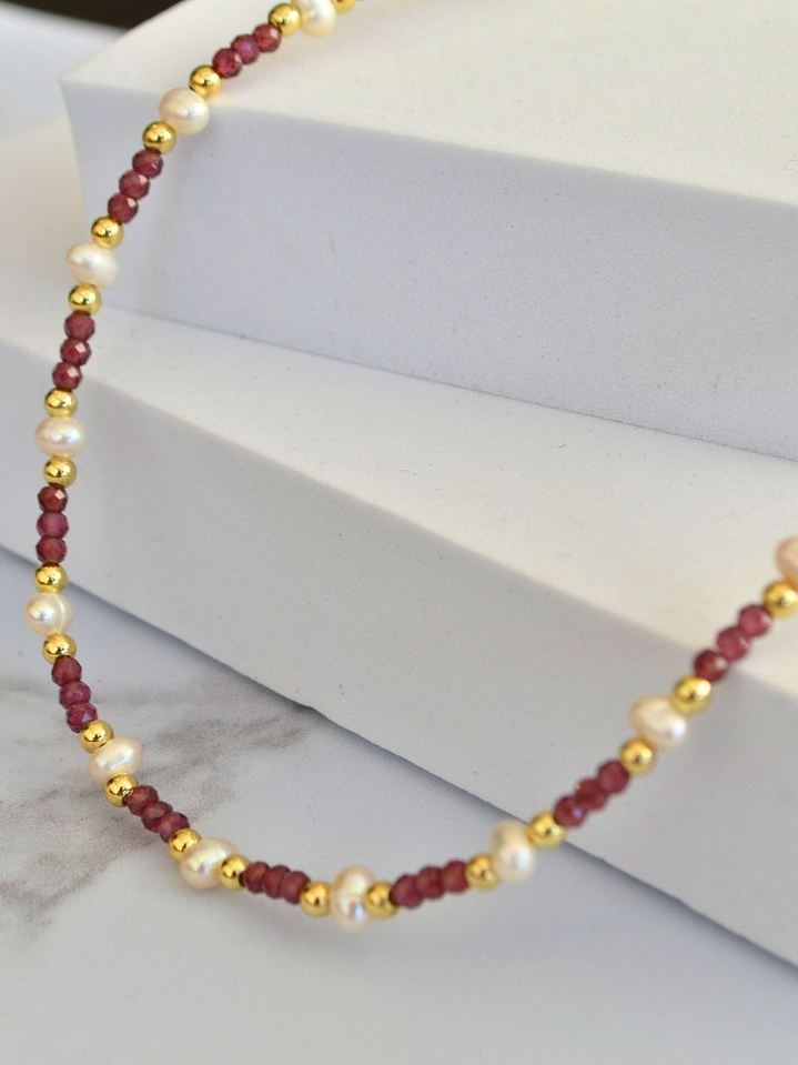 collar Granate Perla 1