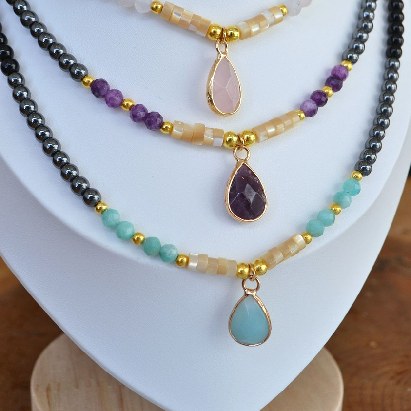 Collar Gota cuarzo 1