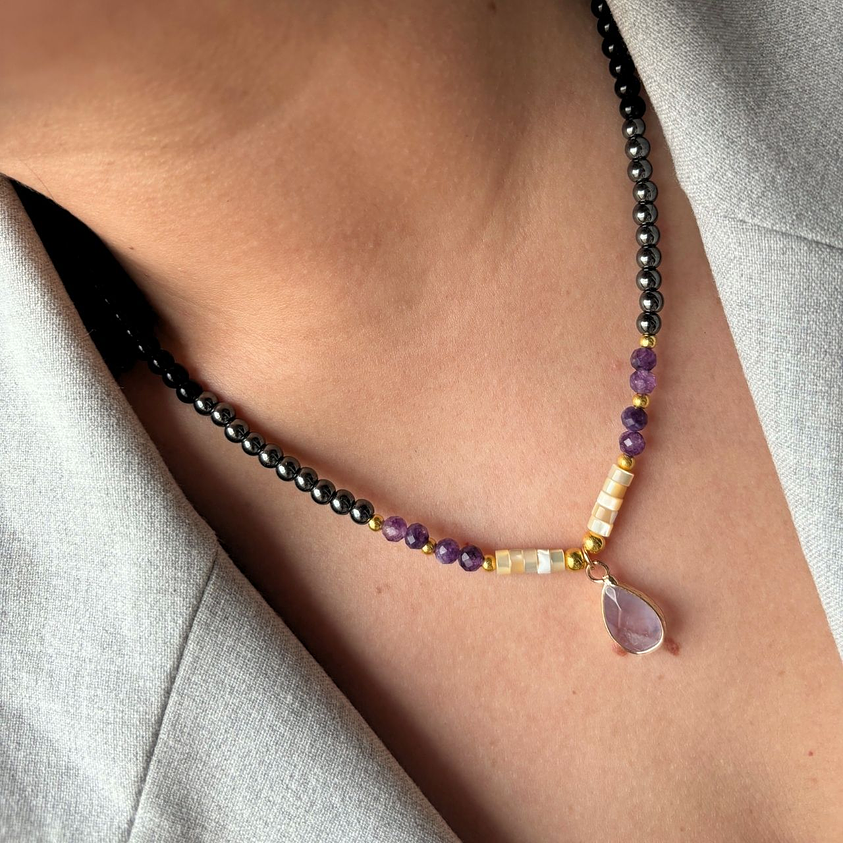 Collar Gota cuarzo 4