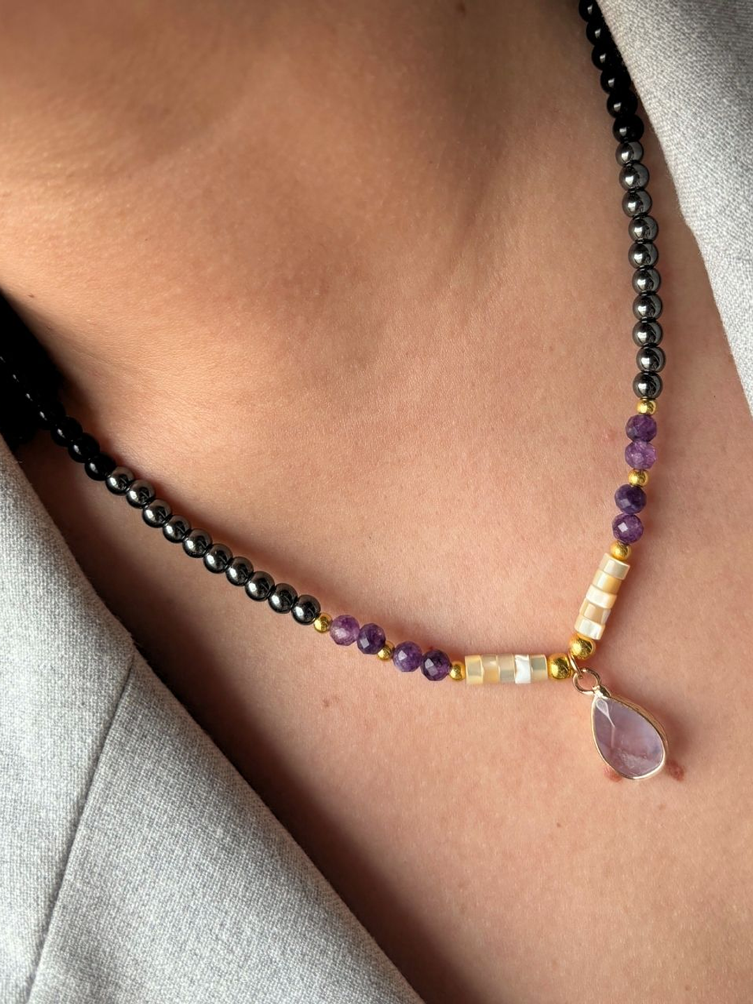 Collar Gota cuarzo 4