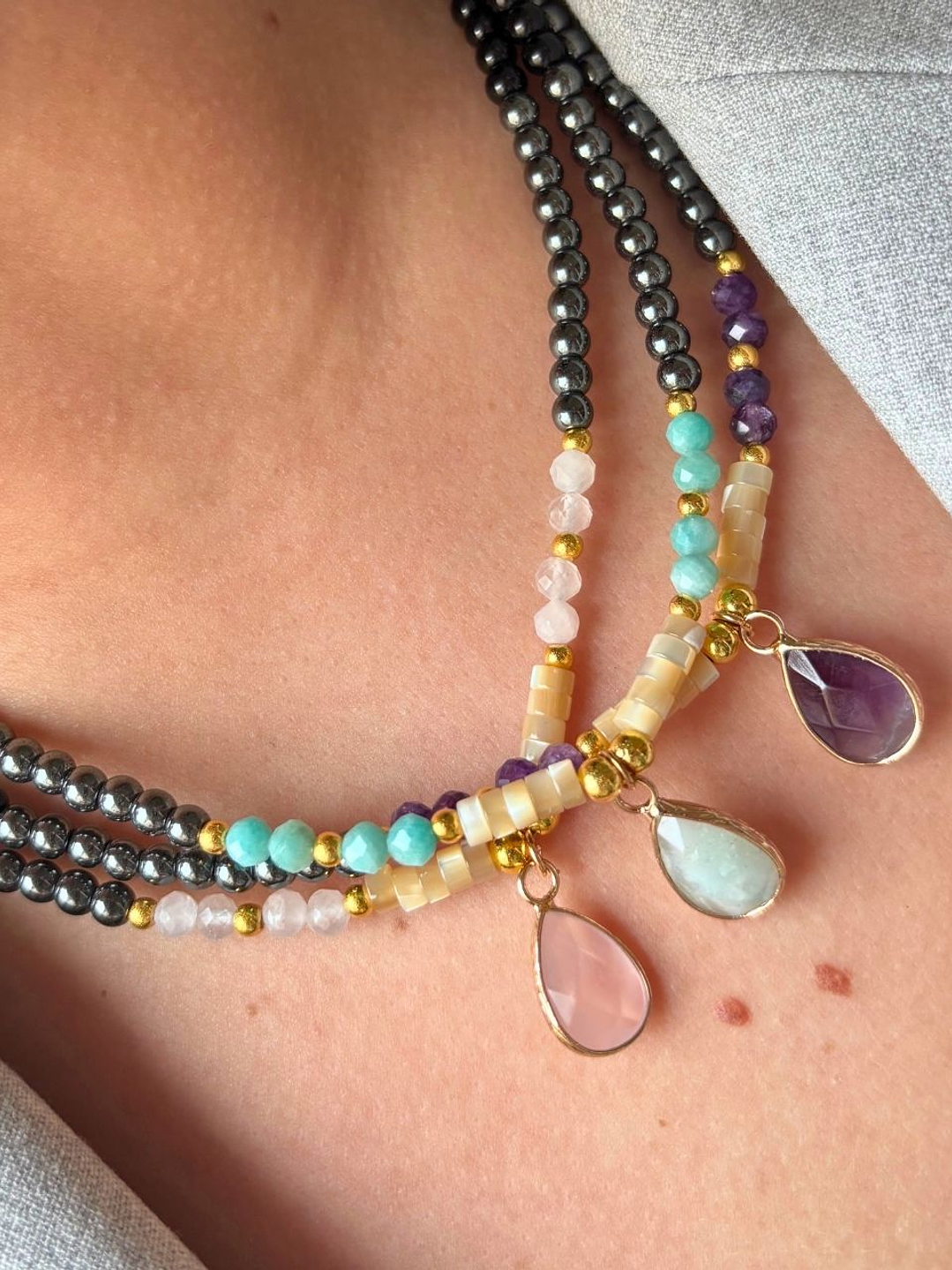 Collar Gota cuarzo 5