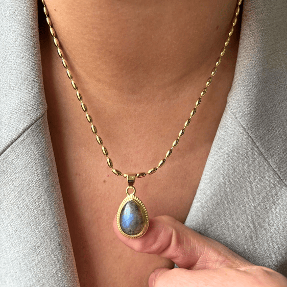 collar Labradorita amuleto 1