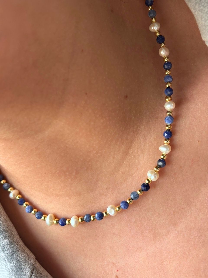 collar Sodalita perla  1