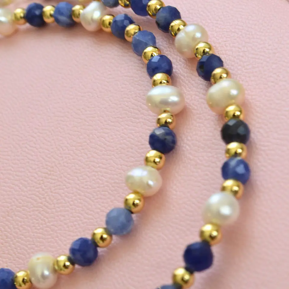 collar Sodalita perla  3