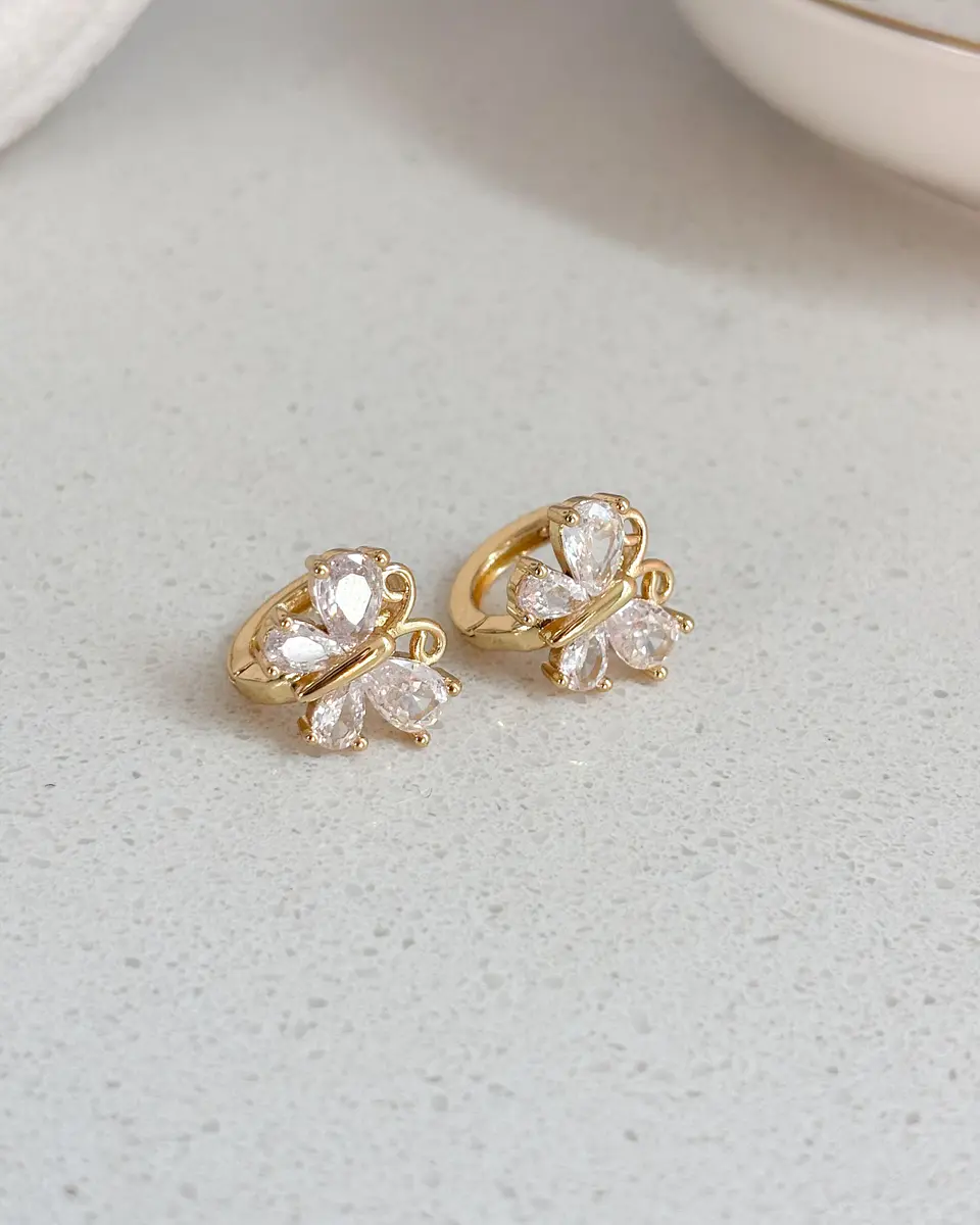 aros mariposa cristal 1