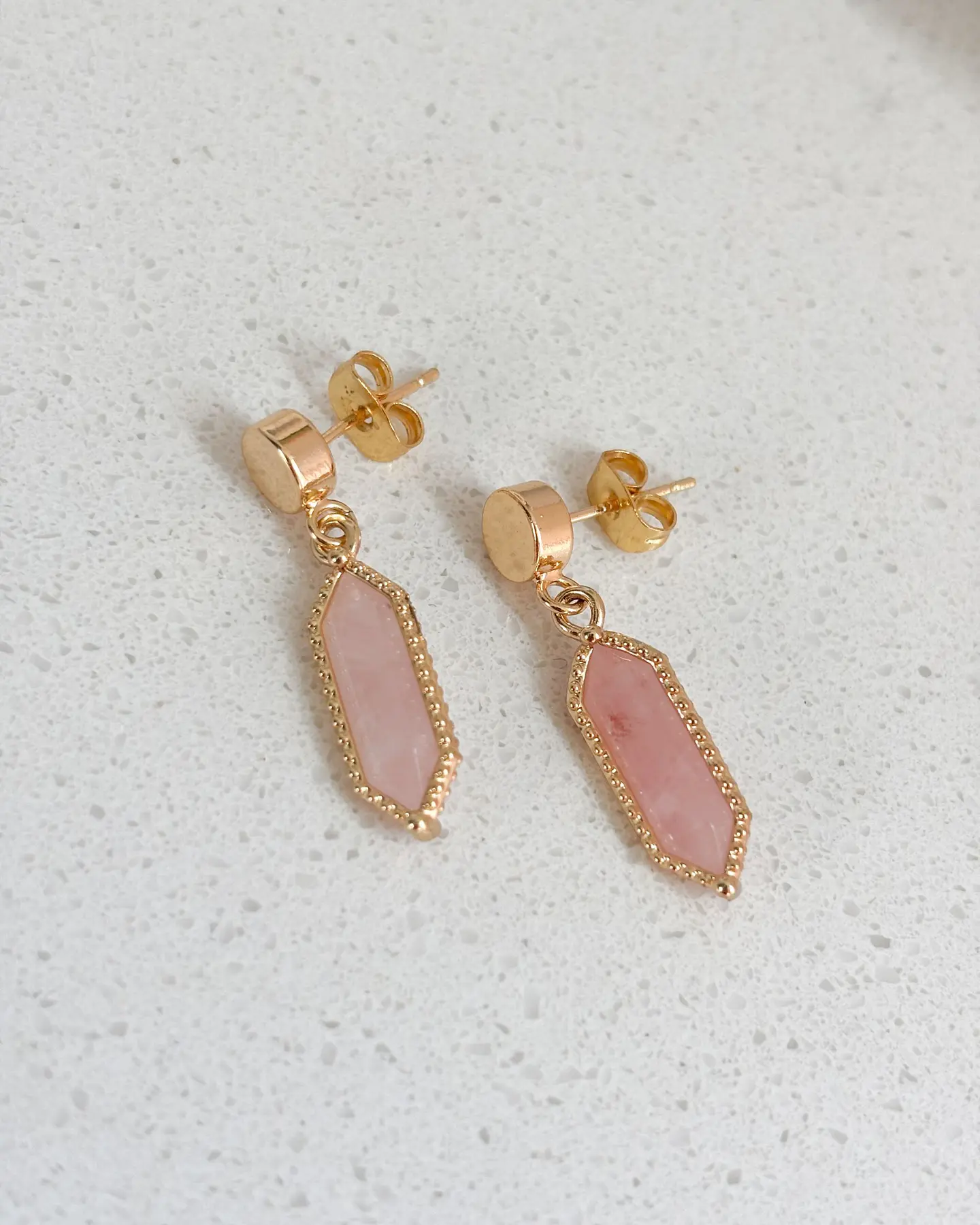 aros Cuarzo rosa 1