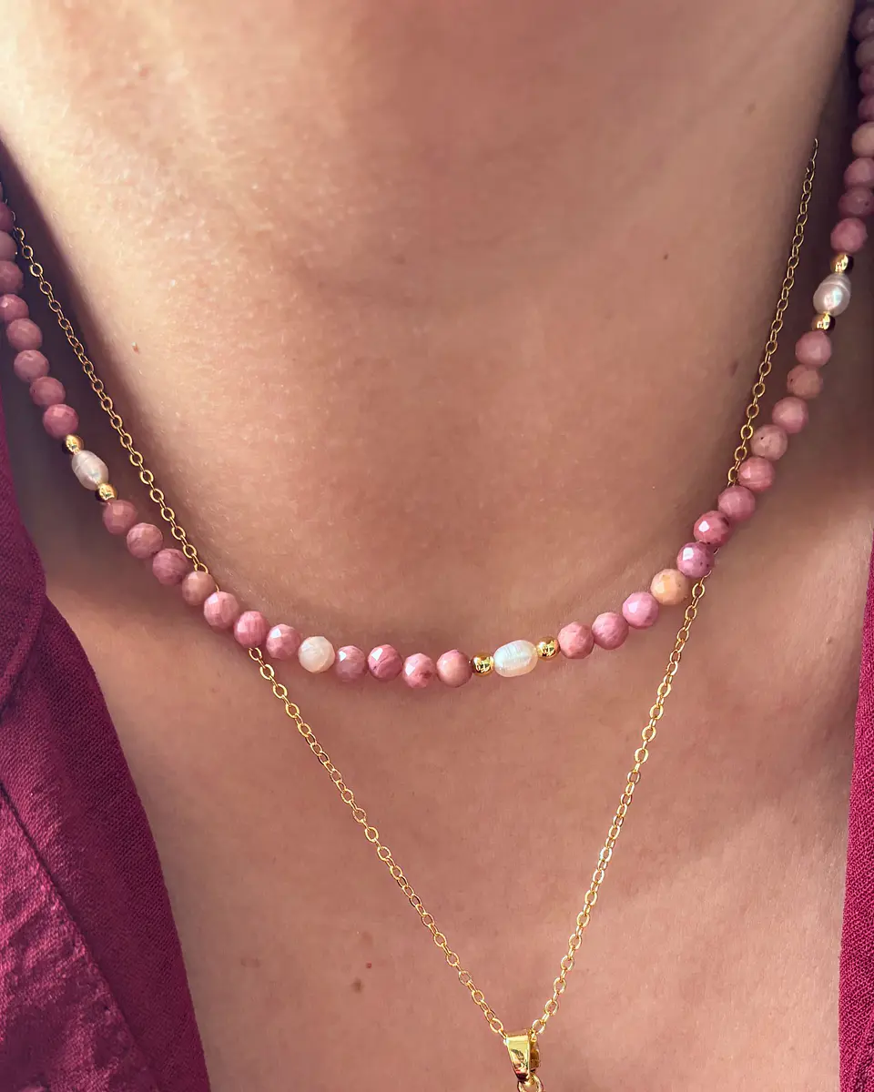 collar Rodonita Perla 3