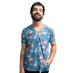 Scrub Perritos Fono - Hombre