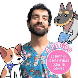 Scrub Perritos Fono - Hombre