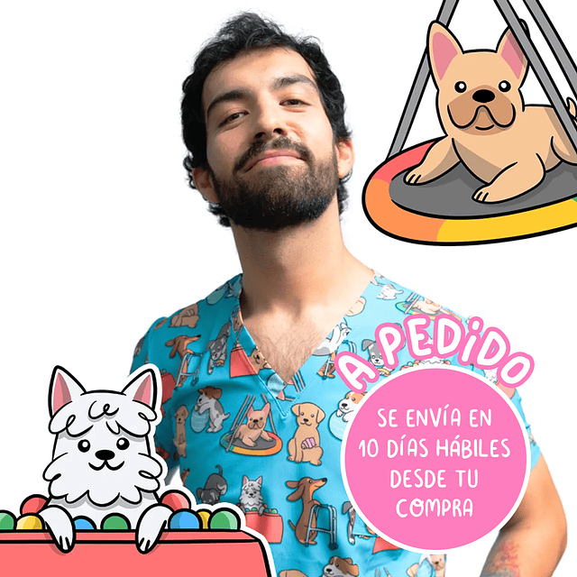 Scrub Perritos TO - Hombre
