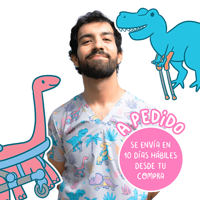 Scrub 🦖 Dinosaurios Inclusivos - Hombre