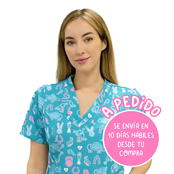 Scrub Kine Color Petróleo