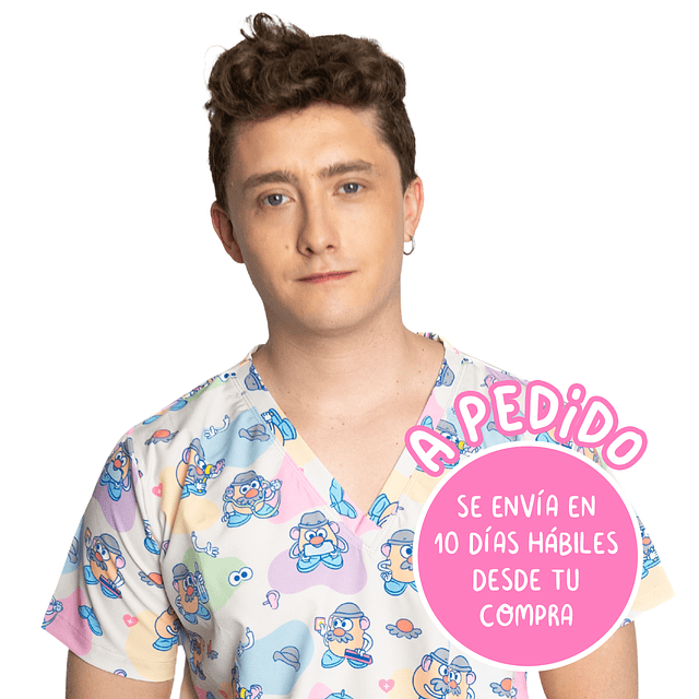 Scrub Cara de Papa Clínico - Hombre