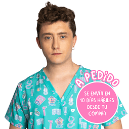 Scrub Fono Turquesa - Hombre