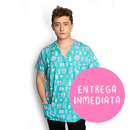 Scrub Fono Turquesa - Hombre