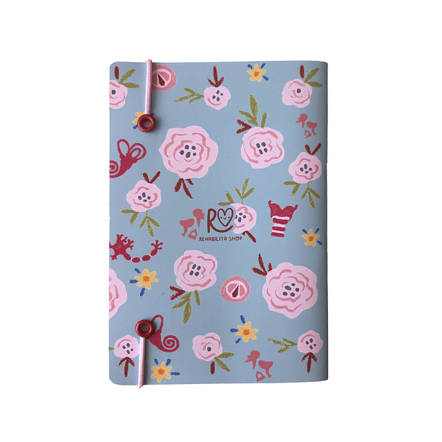 Libreta A6 Fono Flower Celeste