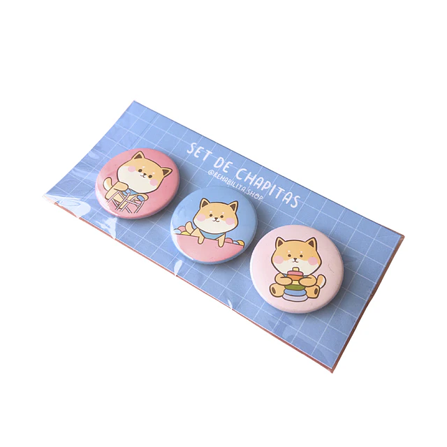 Shiba Terapeuta - Set de Chapitas