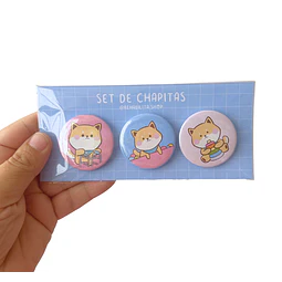 Shiba Terapeuta - Set de Chapitas