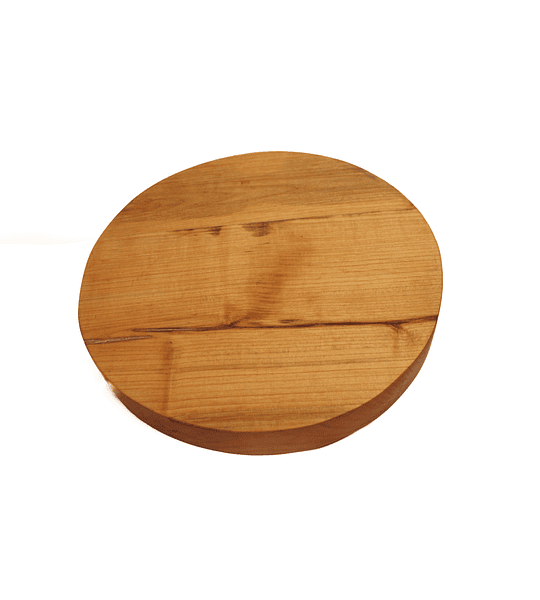 Tabla De Coctel Circular Roble 32 X 32 Cms