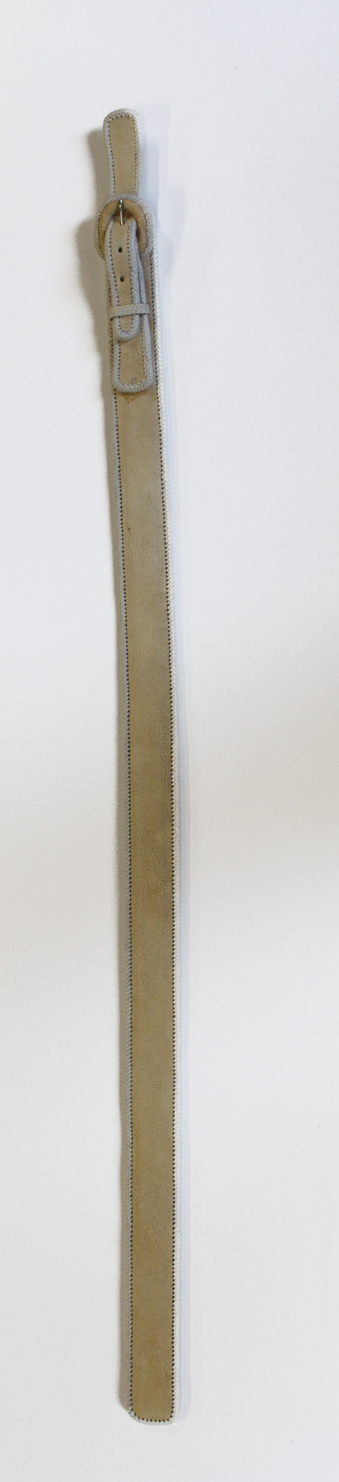 Cinturón De Cuero Blanco