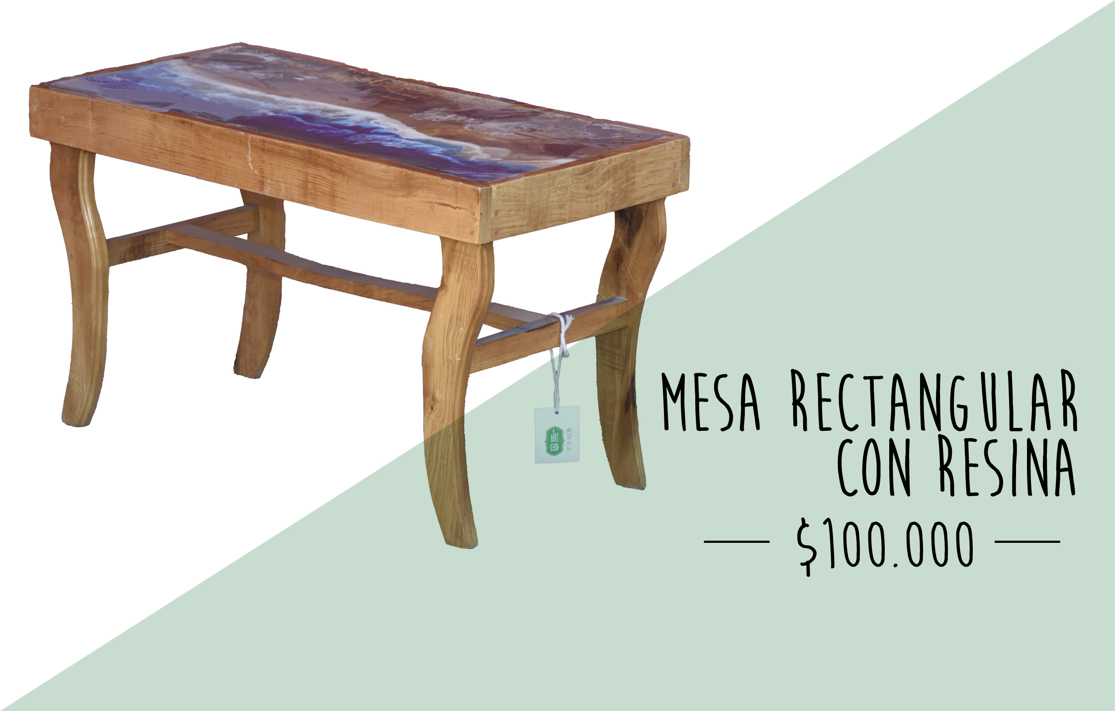 Mesa Rectangular con Resina