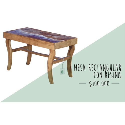 Mesa Rectangular con Resina