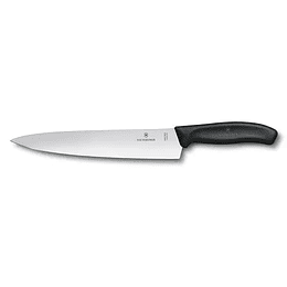 Cuchillo Para Trinchar SwissClassic Color Negro. Hoja 22 Cm. Victorinox