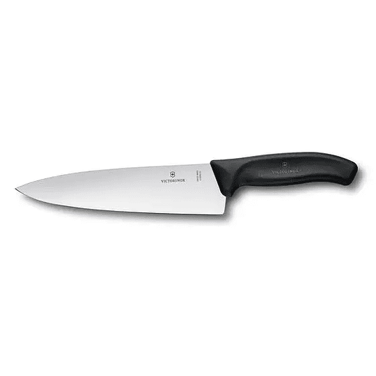 Cuchillo Para Trinchar Swiss Classic Color Negro. Hoja 20 Cm. Victorinox