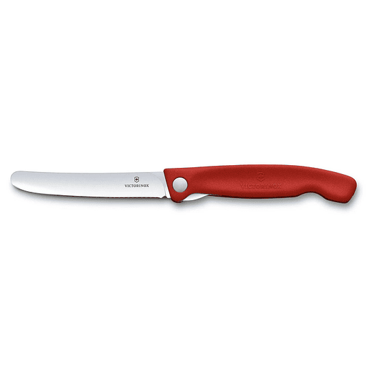 Cuchillo para verdura plegable filo normal Swiss Classic color Rojo - Victorinox