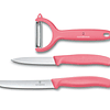Juego de cuchillos para verdura y pelador para jitomate y kiwi Swiss Classic Trend Colors, 3 piezas