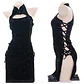 Qipao Velvet Negro - Miniatura 4