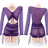 𝗣𝗥𝗘𝗩𝗘𝗡𝗧𝗔 Vestido Traslúcido Morado