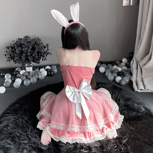 𝗣𝗥𝗘𝗩𝗘𝗡𝗧𝗔 Vestido Bunny Felpa Rosa