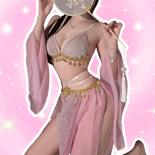 Traje Diosa Apsara Rosa