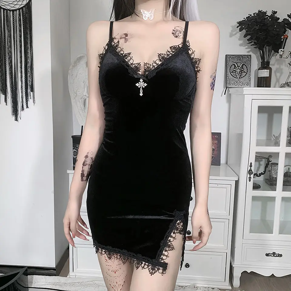 Vestido Goth Velvet 2