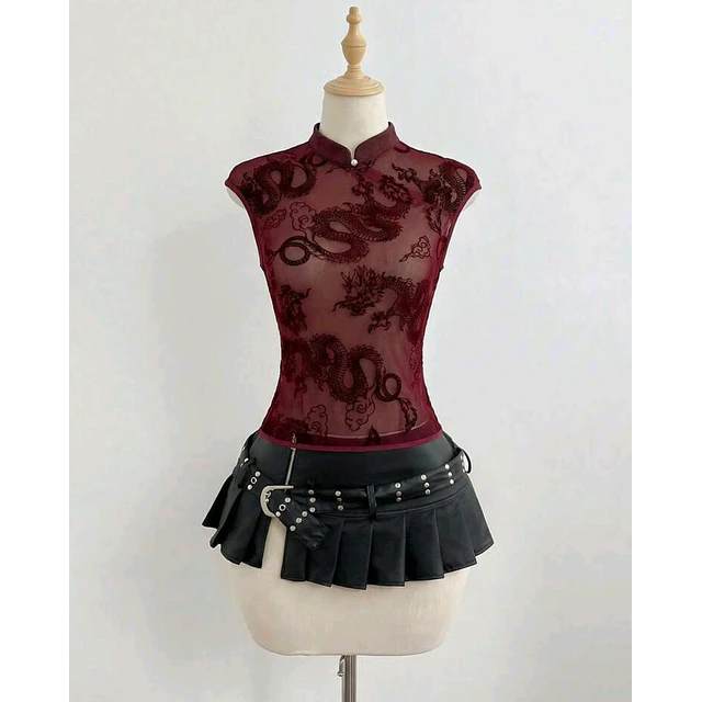 Blusa Qipao Dragon