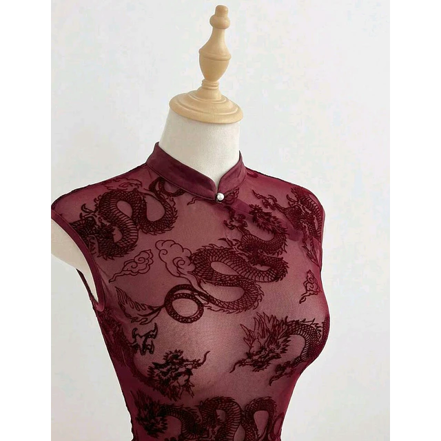 Blusa Qipao Dragon