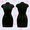 Vestido Qipao Velvet Negro